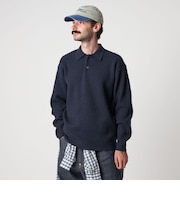 ＜Steven Alan＞ オーストラリアンラムズウール ポロカラー ニット NARROW