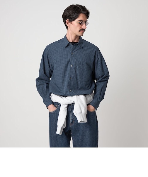 ＜Steven Alan＞ 60 コンパクトヤーン チェック レギュラーカラー シャツ NARROW