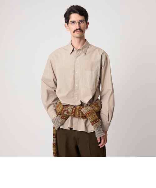 Steven Alan＞ ガーメントダイ ポプリン レギュラーカラー シャツ