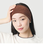 スエードライク ワイド ヘアバンド