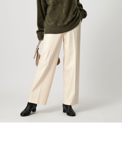 裏起毛バックゴム ストレートパンツ ウォッシャブル