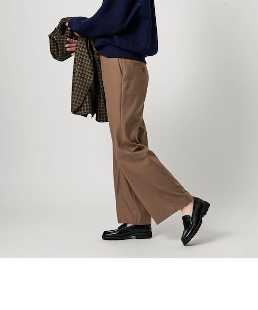 裏起毛バックゴム ストレートパンツ ウォッシャブル