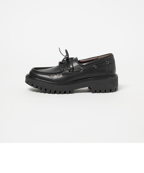 レースアップモカシン フラット45↑
