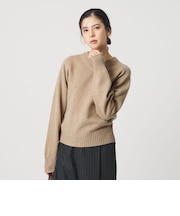 ウールナイロンブレンド Vネックニットプルオーバー