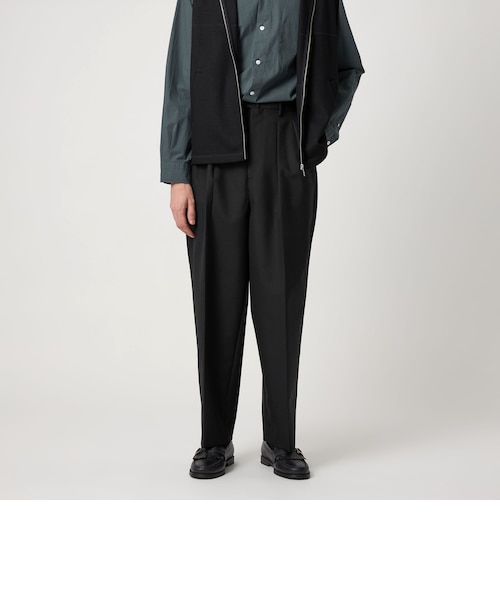 Steven Alan＞ ウール オックスフォード イン ツープリーツ ドレス