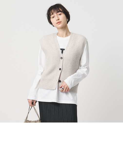 フォックスカシミヤ Vネック ベスト