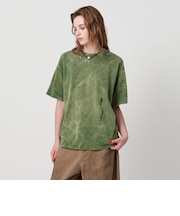 ＜ASTRAET＞コットン アシッド/ダメージ クルーネックTシャツ