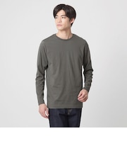 LONG FIBER COTTON クリア クルーネック 長袖 Tシャツ