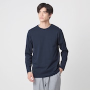 LONG FIBER COTTON クリア クルーネック 長袖 Tシャツ