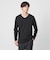 LONG FIBER COTTON クリア Vネック 長袖 Tシャツ