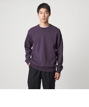 コットン ポリエステル クルーネック ニット