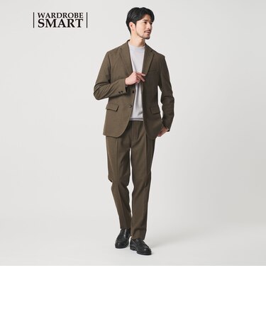 【WARDROBE SMART】DELEGANT サキソニー セットアップ/ジャケット＆イージーパンツ
