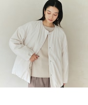 ［size SHORTあり］パフィー ノーカラー ブルゾン 撥水 保温性 ウォッシャブル