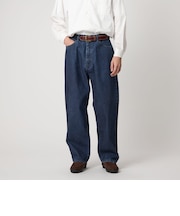 <Steven Alan> 13.5oz デニム 5ポケット バギー テーパード パンツ