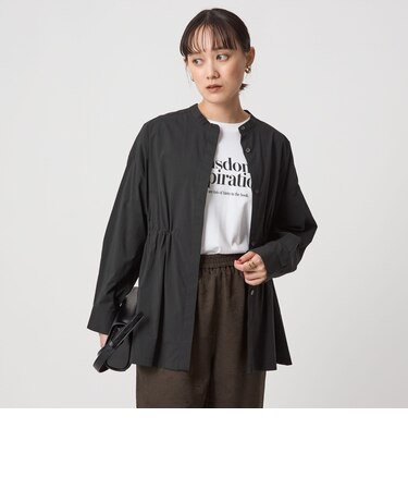 ウエスト ギャザー ハオリ ロングスリーブ シャツ
