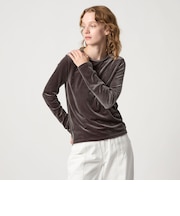 ＜Steven Alan＞ベロア ロングスリーブ プルオーバー