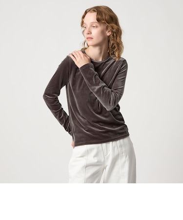 ＜Steven Alan＞ベロア ロングスリーブ プルオーバー