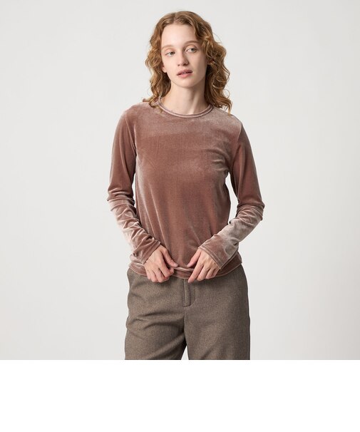 ＜Steven Alan＞ベロア ロングスリーブ プルオーバー