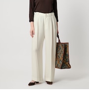 2タック ワイドパンツ WHITE ‐ウォッシャブル‐