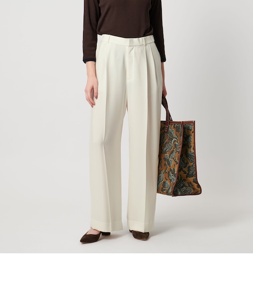 2タック ワイドパンツ WHITE ‐ウォッシャブル‐