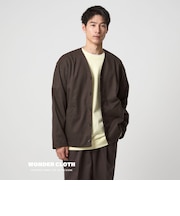 WONDER CLOTH ノーカラー カーディガン -ストレッチ-