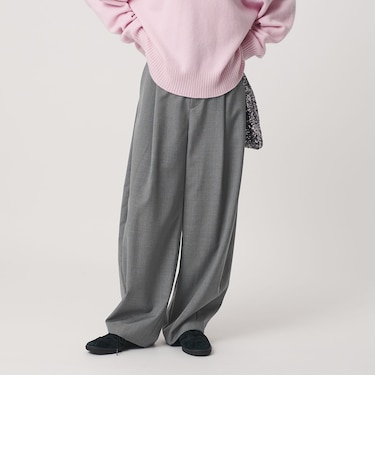 毛ポリエステル カーブパンツ ウォッシャブル