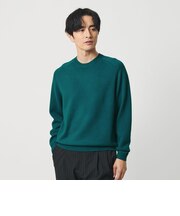 7ゲージ ファイン MRN クルーネック ニット 手洗い可能