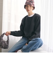 【Wardrobe DAILY MINIMAL】ドロスト ドッキングニットプルオーバー ウォッシャブル