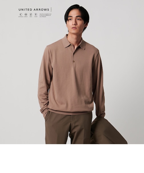 ニットポロシャツ UA COZY ウォッシャブル