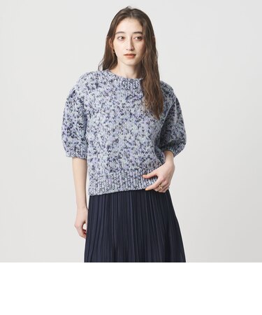 ミックスカラー ハーフスリーブニット