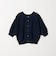 メッシュジャガード 5分袖ニット 2WAY ‐ウォッシャブル‐＜A DAY IN THE LIFE＞