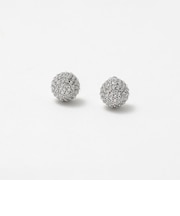 パヴェ ボール ピアス