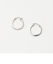 パヴェ ナローフープ ピアス