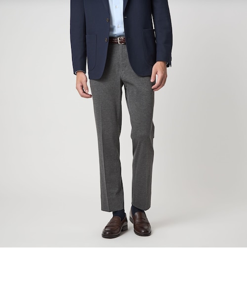 【NAVY】シャンブレー ストレート 2インプリーツ スラックス UNITED ARROWS LTD. OUTLET｜シャンブレー ストレート 2インプリーツ