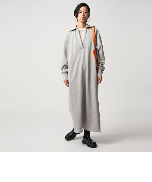＜CITEN＞スキッパーデザインスウェットワンピース