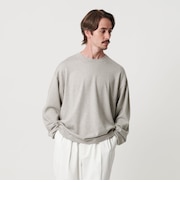 コットン カシミヤ ブレンド ロングスリーブ Tシャツ
