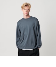 コットン カシミヤ ブレンド ロングスリーブ Tシャツ