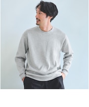 メランジ ダブルフェイス クルーネック カットソー