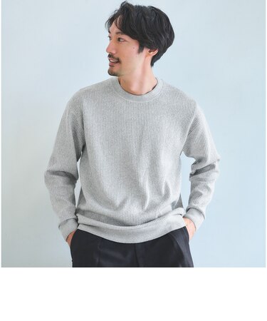 メランジ ダブルフェイス クルーネック カットソー