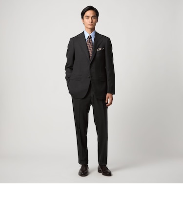 山栄 バーズアイ シングル3ボタン スーツ REGULAR MODEL‐ストレッチ(ヨコ)‐