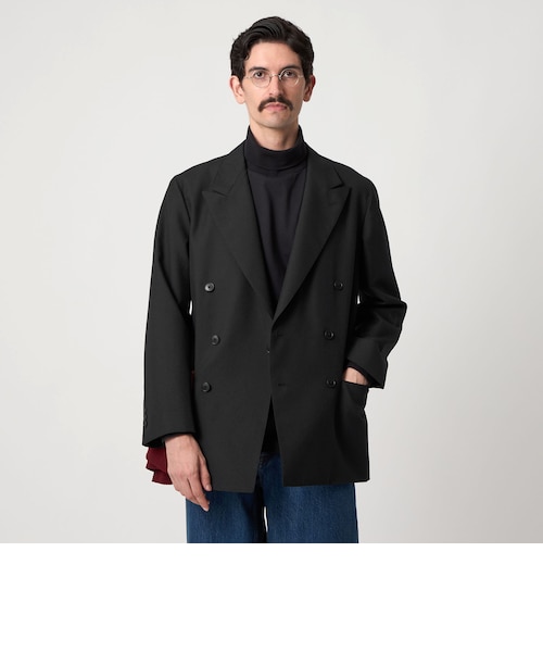 Steven Alan＞ ウール オックスフォード ダブルブレステッド 6B