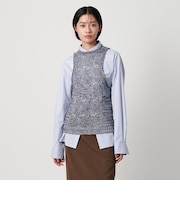 ＜AEWEN MATOPH＞ミックスヤーンケーブルノースリーブニット ‐ ウォッシャブル ‐