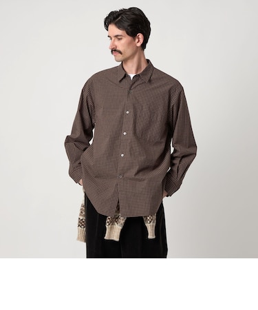 <Steven Alan> ポプリン グラフチェック レギュラーカラー シャツ LOOSE