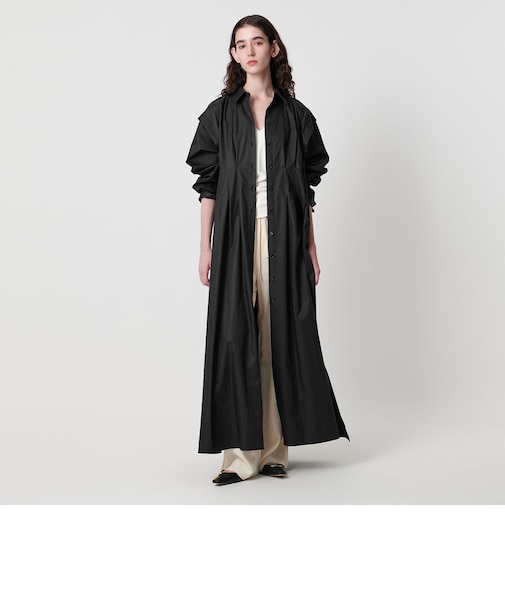 <AEWEN MATOPH>ウエストダーツ シャツマキシワンピース ‐ ウォッシャブル ‐