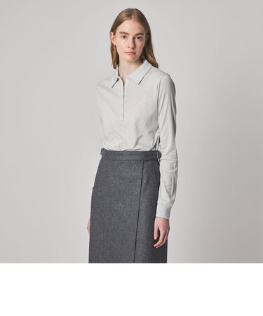 <Steven Alan>ラメ ジャージー ポロカットソー