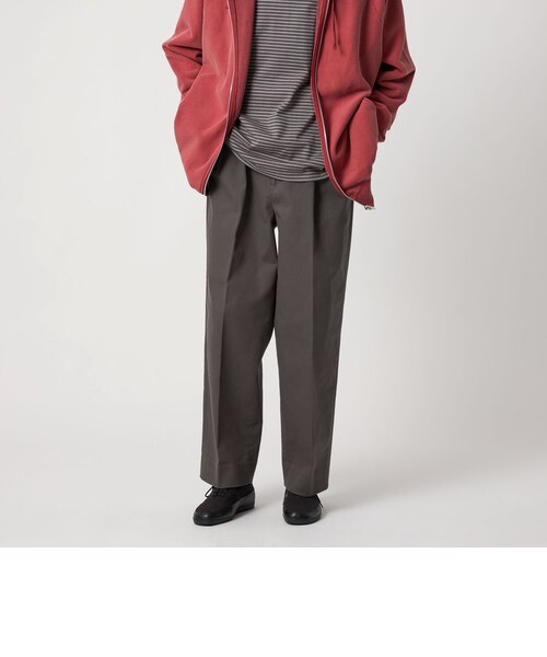 Steven Alan＞ ドリル インツープリーツ ドレス トラウザーズ