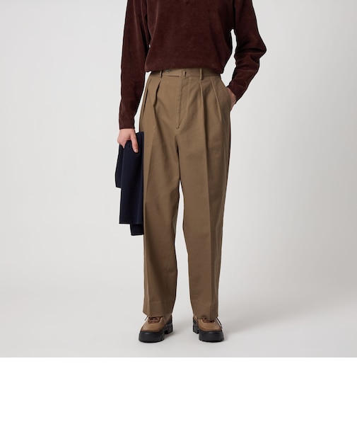 ＜Steven Alan＞ ドリル インツープリーツ ドレス トラウザーズ