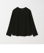 <conte>バックジップ クルーネック ブラウス