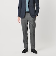 サイドエクステンド バーズアイ ノープリーツスラックス COMFORT EASY‐MODEL ウォッシャブル ストレッチ