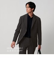 ドビー シングル 2ボタン シングル テーラードジャケット UA COZY ウォッシャブル 2WAYストレッチ はっ水 着用シワ